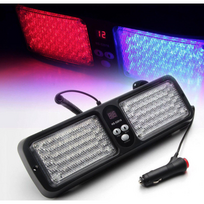 Saulės skydelio įspėjamasis LED švyturėlis raudonas mėlynas