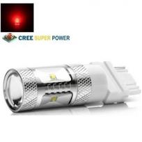 Raudona LED 3156 /3157 - 9w, 6 CREE LED dviejų kontaktų amerikietiškų automobilių lemputė