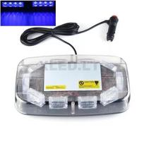 4D Mėlynas LED švyturėlis su magnetiniu padu 30W 12V-24V
