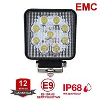 EMC LED siauro švietimo darbo žibintas 27W, 10-30V, 9 LED
