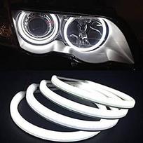 COTTON LED Angel Eyes balti šviesos žiedai BMW E46 be lešio / E46 4/5 durys facelift su lešiu