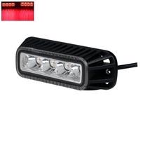Įspėjamasis MINI galingas 4 LED švyturėlis - raudonas 12W 12V-24V