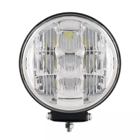 7" LED apvalus sertifikuotas žibintas 51W 5100LM 12-24V (E9 HR A02 PL) COMBO