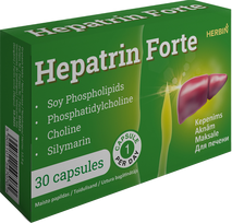 Hepatrin forte kepenims, fosfolipidai + margainis + vit., E, 30 kapsulių