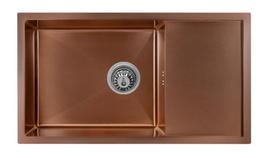 Nerūdijančio plieno plautuvė D7844H BRONZE su sifonu