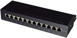 LogiLink Patch panelė 12x RJ- 45 Cat.6A STP Juodas (NP0019B)