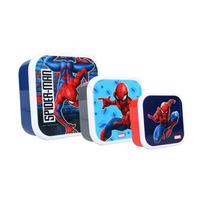 Vaikiškų priešpiečių dėžučių rinkinys Spider-Man Let's Eat! 3vnt
