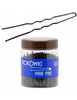1Nr. profesionalui plaukų smeigtukai rudi banguoti 65mm Hair Pins 500g