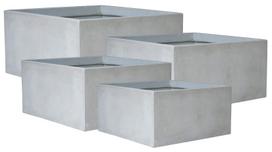 Lauko keraminis vazonas, pilkos sp, 55 x 55 x 26 cm
