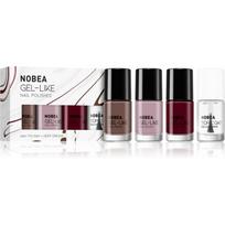 NOBEA Day-to-Day 4-Piece Gel-like Nail Polish set nagų lakų rinkinys Deliciously deep dream