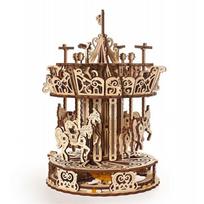 Medinis konstruktorius UGEARS KARUSELĖ