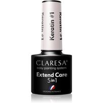 Claresa Extend Care 5 in 1 Keratin gelinio nagų lako pagrindas maitinamojo poveikio atspalvis #1 5 g