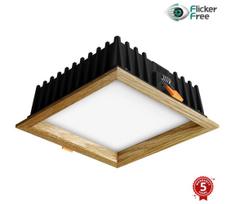 APLED - LED šviestuvas SQUARE WOODLINE LED/12W/230V 4000K 17x17 cm ąžuolas medžio masyvo