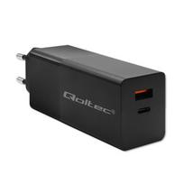 Qoltec GaN Power PRO charger, 1x USB-C, 1x USB, 100W