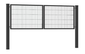 Dvigubi vartai, karštai cinkuoti, žalios sp., 1200 x 4000 mm