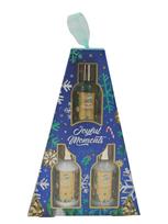 GLOSS Kalėdinis kosmetikos rinkinys: vanilės aromato kūno prausiklis, kūno losjonas (2x100 ml), vonios druska (100 g)