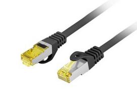 LANBERG Patchcord Cat.6A S/FTP LSZH CU 0.5m black