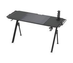 Žaidimų stalas FALCON su LED RGB foninis apšvietimas 156x60 cm juoda