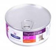 HILL'S PRESCRIPTION DIET Thyroid Care Feline y/d Šlapias kačių maistas Viščiukas 156 g