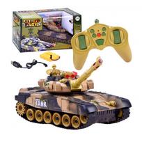 Radijo bangomis valdomas tankas RC War Tank - rudas