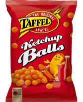 Kukurūzų traškučiai TAFFEL, Kečupo skonio, 165g