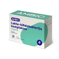 AMBIO LAKTO-BIFIDOBAKTERIJŲ KOMPLEKSAS FORTE, 10 paketėlių miltelių