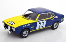 PRE-ORD3R MCG Modeliukas 1/18 1972 Ford Capri MK I 2600 GT #23 Olympia Rally, W.Rohrl/H.Rothfuß, yellow/blue