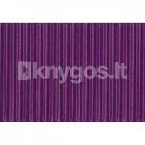 Gofruotas kartonas 50x70cm Folia tams.violetinis