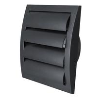 Plastikinės ventiliacijos grotelės ND15ZA, 190 x 190 mm, DN150, su žaliuze, antracito sp.