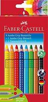 FABER-CASTELL spalvotas pieštukas Jumbo Grip reklaminis dėklas 8+1+1