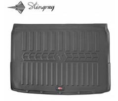 Guminis bagažinės kilimėlis AUDI A6 C6 2004-2011  (universal, without niches) black /6030031
