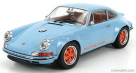 PRE-ORD3R KK Scale Modeliukas 1/18 Singer Porsche 911 coupe, light blue/orange