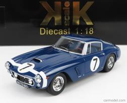 PRE-ORD3R KK Scale Modeliukas 1961 Ferrari 250 GT SWB #7 Goodwood, blue