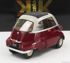 KK Scale Modeliukas 1/12 1959 BMW 250 Isetta, dark red/light grey
