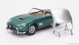 PRE-ORD3R KK Scale Modeliukas 1/18 1960 Ferrari 250 GT Califonia Spyder, green metallic/silver