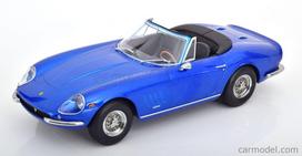 PRE-ORD3R KK Scale Modeliukas 1/18 1967 Ferrari 275 GTB 4 NART Spyder, blue metallic