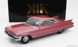 PRE-ORD3R KK Scale Modeliukas 1/18 1961 Cadillac Series 62 Coupe DeVille, pink metallic