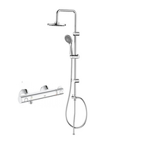 DEMM dušo stovo su lietaus galva ir termostatinio maišytuvo GROHE Grohtherm 800 komplektas