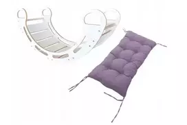 Montessori tiltelis - supuoklės - su pagalve S (41.5 cm x 85 cm x 39 cm) Violetinė