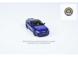 Para64 Modeliukas BMW M8 Coupe *Right Hand Drive*, blue (cars in a deluxe Acrylic window box) (yra Sandėlyje)