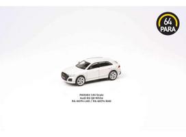 Para64 Modeliukas Audi RS Q8 *Right Hand Drive*, white (cars in a deluxe Acrylic window box) (yra Sandėlyje)