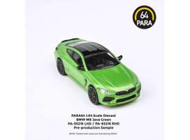 PRE-ORDER Para64 Modeliukas BMW M8 Coupe *Right Hand Drive*, java green (cars in a deluxe Acrylic window box)