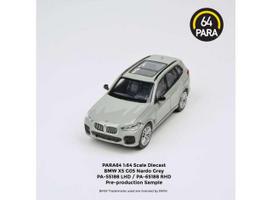 PRE-ORD3R Para64 Modeliukas 1/64 BMW X5 G05 *Right Hand Drive*, nardo grey (cars in a deluxe Acrylic window box)