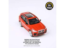 PRE-ORD3R Para64 Modeliukas 1/64 BMW X5 G05 *Right Hand Drive*, red (cars in a deluxe Acrylic window box)