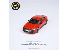 Para64 Modeliukas Audi E-Tron GT *Left Hand Drive*, tango red (cars in a deluxe Acrylic window box)