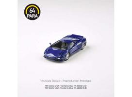PRE-ORD3R Para64 Modeliukas 1/64 1991 Cizeta V16T, blue left hand drive (cars in a deluxe Acrylic window box)