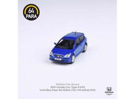 Para64 Modeliukas 1/64 2001 Honda Civic Type R EP3, blue left hand drive (cars in a deluxe Acrylic window box)