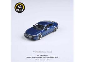 PRE-ORD3R Para64 Modeliukas 1/64 Audi E-Tron GT *Left Hand Drive*, ascari blue (cars in a deluxe Acrylic window box)