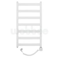 Elektrinis rankšluosčių džiovintuvas WOBBEE TENBY WHITE 45x80cm, dešininis su spiraliniu laidu