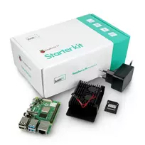 Raspberry Pi 4B WiFi 8GB RAM rinkinys su priedais - korpusas su dviem ventiliatoriais